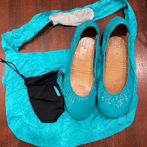 Tieks Blue Pantent